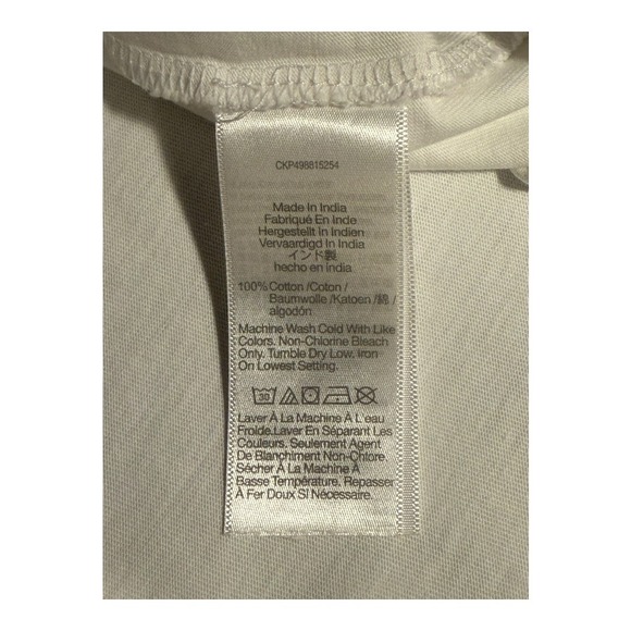 Madewell White Puff Sleeve Cotton Crew Neck T Shirt Top Size Medium NWT - Picture 8 of 8